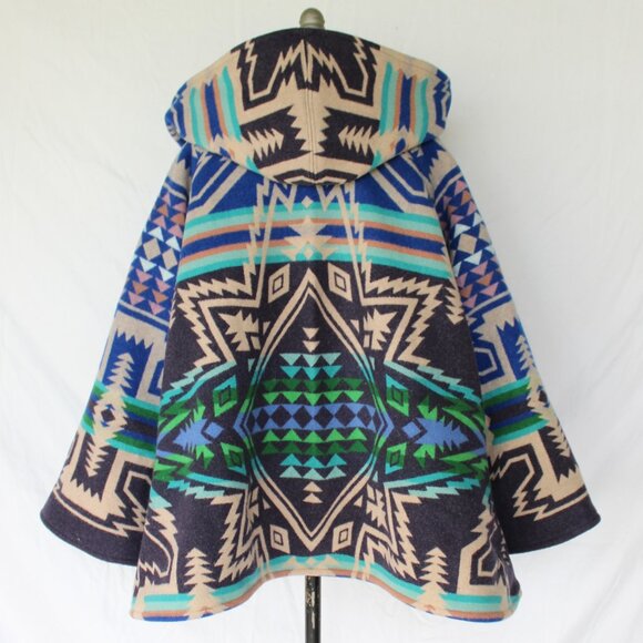Pendleton Jackets & Blazers - Pendleton Aztec Tribal Chief Joseph Wool blanket Cloak poncho Swing Jacket coat